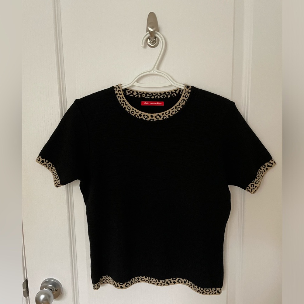 Manoukian Alain (France) short sleeve Sweater Leopard print